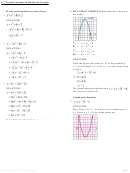 4-7 Transformations Of Quadratic Graphs Worksheet With Answers
