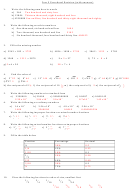 Procedural Revision Worksheet With Answers - Year 9 Printable pdf