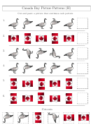Canada Day Picture Patterns (H) Worksheet With Answers Printable pdf