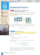 Quadratic Equation Worksheet - Completing The Square Printable pdf