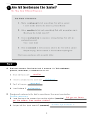 Same Sentences English Worksheet With Answer Key