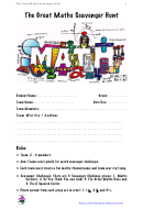 The Great Maths Scavenger Hunt Worksheet Printable pdf