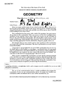 Regents High School Examination - Geometry Answers - The University Of The State Of New York