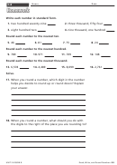 Unit 3 Lesson 8 Read, Write, And Round Numbers Worksheet With Answer Key Printable pdf