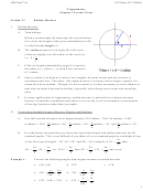 Trigonometry Chapter 3 Lecture Notes Radian Measure - O'brien