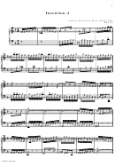 Invention 4 - J.s. Bach Sheet Music