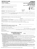 Notice Of Claim Form - Wayne Township Of Marion County Small Claims Court