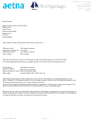 Fillable Form Gr-69232-9 Mal - Aetna Archipelago Claim Form Printable pdf