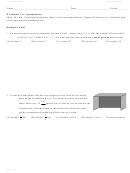 Math Worksheet 3.6 Optimization Printable pdf