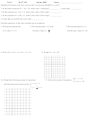 Test 2 Mat 190 Equation Worksheet - 2008