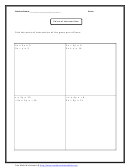 Point Of Intersection Equation Worksheet With Answer Key