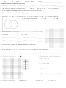 Test 1 Mat 1101 Equation Worksheet - 2009