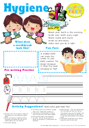Hygiene Kids Activity Sheet Printable pdf