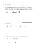 Jasperse Chem 341 Test 2 - The Study Of Chemical Reactions Worksheet Printable pdf