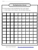Multiplication Boxes Worksheet With Answer Key