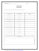 Equation Ordered Pair Worksheet With Answers