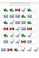 Canada Day Picture Patterns (h) Worksheet With Answers