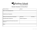 Student Volunteer Activity Sheet - Rainbow Schools