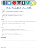 Social Media Contract For Kids Template