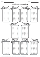 Addition Tables 1-10