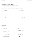 Ws 10.6 Hyperbolic Functions Worksheet - Pennsylvania State University Printable pdf