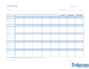 Daily Work Log - Bridgeway Academy Printable pdf