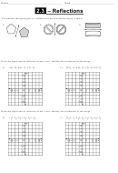 2.3 Reflections Geometry Worksheet Printable pdf