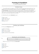 Forming A Foundation English Worksheet - 4 Th Grade