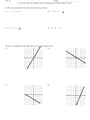 Lp 11 5.3 Writing Linear Equations In Point-slope Form Worksheet With Answers