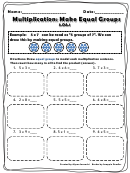 Multiplication: Make Equal Groups Worksheet - Alyson Serwacki