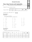 Decimal Fractions Worksheet With Answers