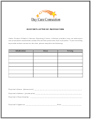 Daily Medication Chart - Day Care Connection