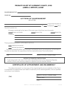 Form 15.4 - Letters Of Guardianship - Probate Court Of Clermont County, Ohio