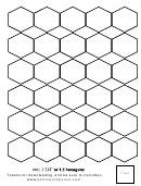 1.5 Hexagons Template Printable pdf