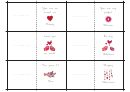 Valentine Love Card Template With Hearts And Birds