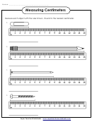 Measuring Centimeters Worksheet With Answers Printable pdf