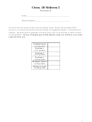 Chemistry 1b Midterm 2 Worksheet With Answers Printable pdf