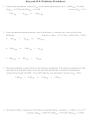 Keq And Ice Problems Worksheet With Answers