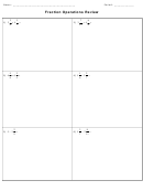 Fraction Operations Review Worksheet