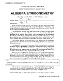 Regents High School Examination - Algebra 2/trigonometry Answers - The University Of The State Of New York, 2011 Printable pdf