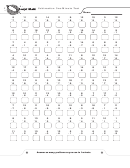 Subtraction One-Minute Test Worksheet Printable pdf