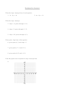 Ch. 1 Section 4 Slope Intercept Form Worksheet Printable pdf