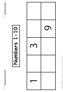 Numbers 1-10 Number Line Worksheet With Answers Printable pdf