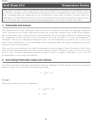 Temperature Scales, Heat Transfer, Stress And Strain,gas Laws Worksheet
