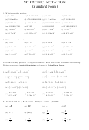 Scientific Notation Worksheet With Answers Printable pdf