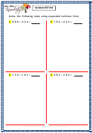Addition Using Expanded Notation Form Math Worksheet With Answers