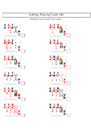 Adding Playing Cards (b) Math Worksheet With Answers