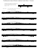 Clarinet Scale Sheet - Northeastern Junior District Audition