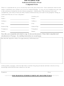 Fillable Complaint Form - The Florida Bar Printable pdf