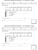 Fillable Approved Absence Request/tpt Request Form Printable pdf